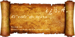 Ördögh Anita névjegykártya